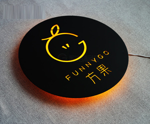 铝板镂空背发光牌